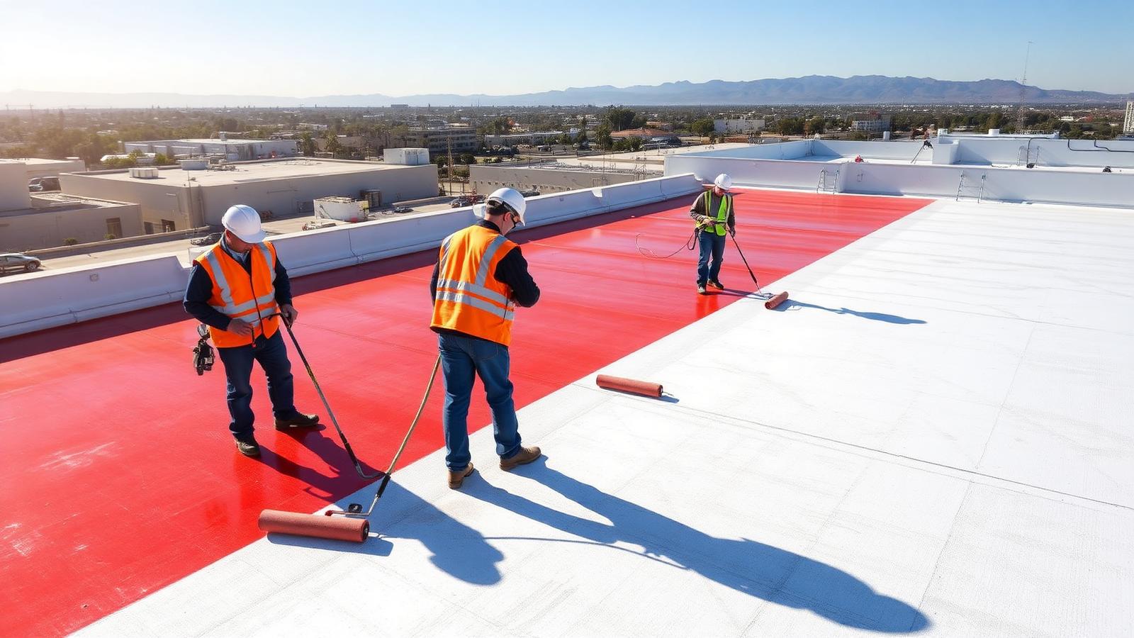 Commercial roof coating
